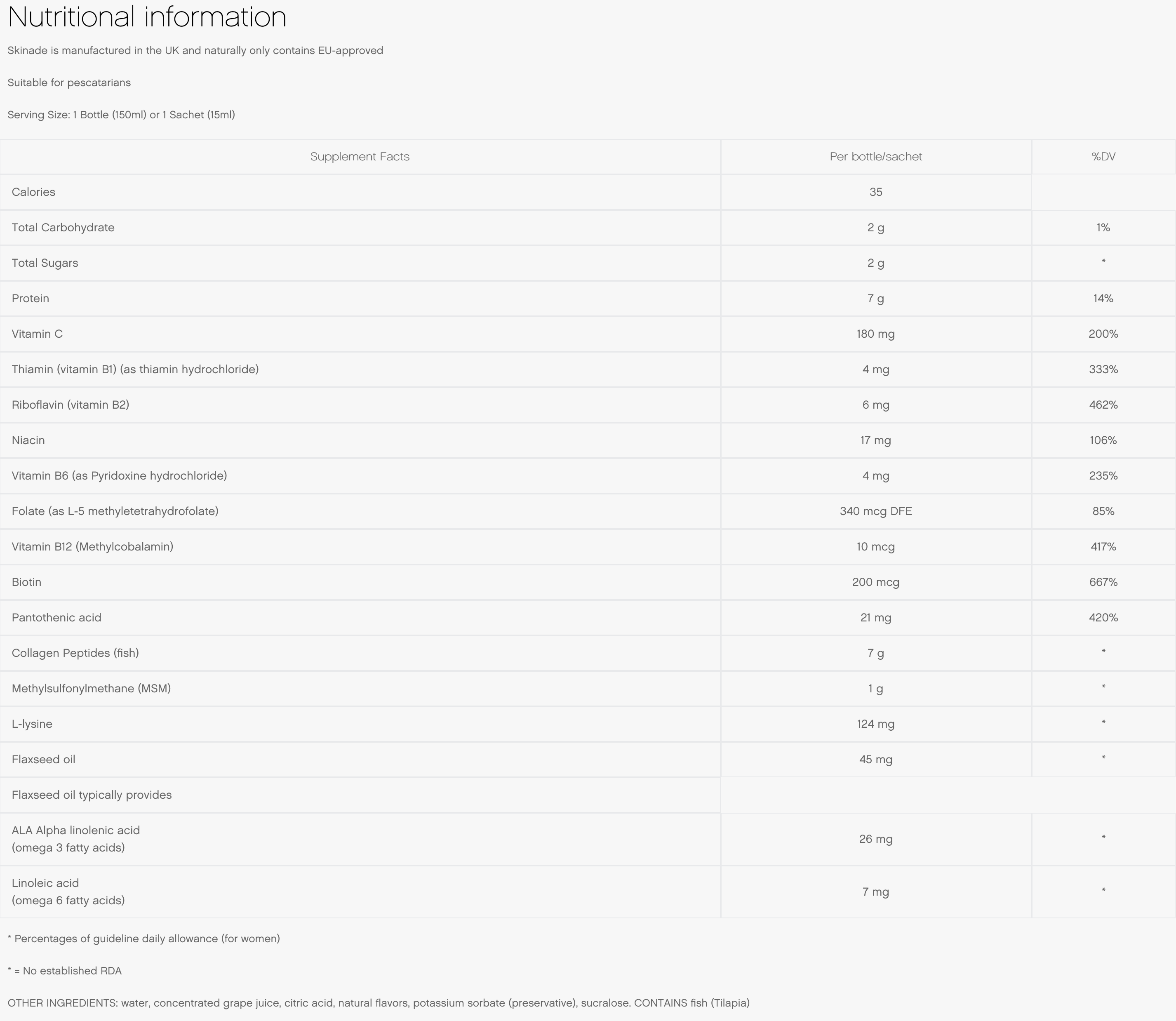 skinade better skin from within® 30 Day Supply